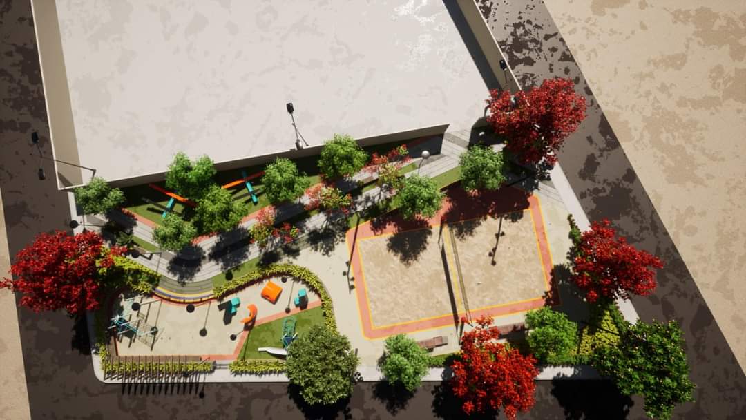 En la parroquia Bellavista: hermoso centro deportivo se construye para la comunidad del sitio San José