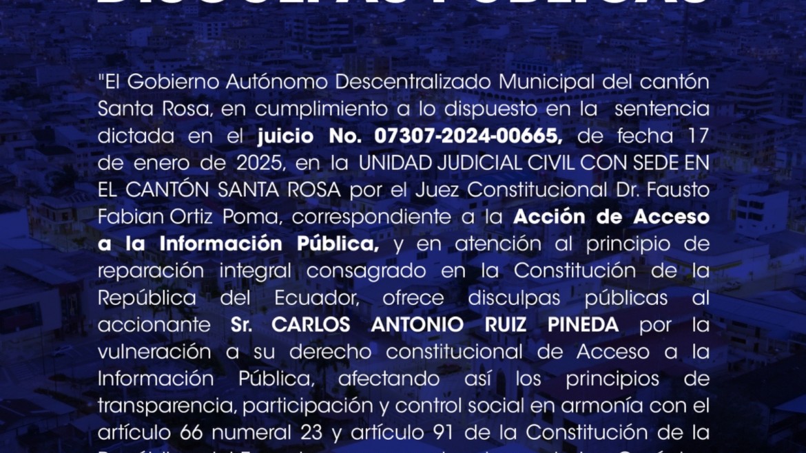 DISCULPAS PÚBLICAS