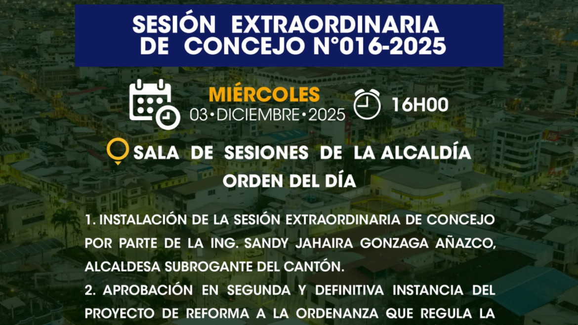 Sesión extraordinaria  de Concejo N°016-2025
