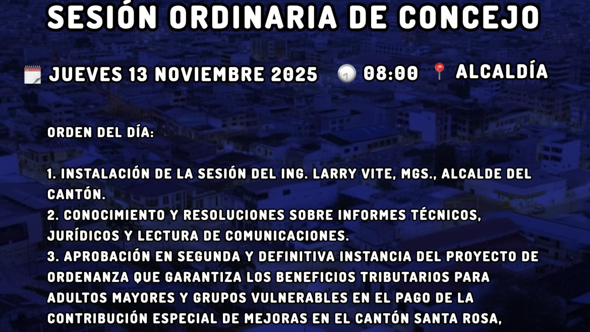 Sesión ordinaria de Concejo