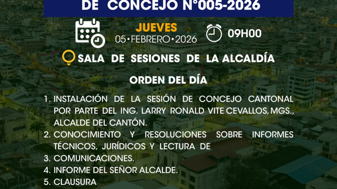 Sesión Ordinaria de Consejo N°005-2026