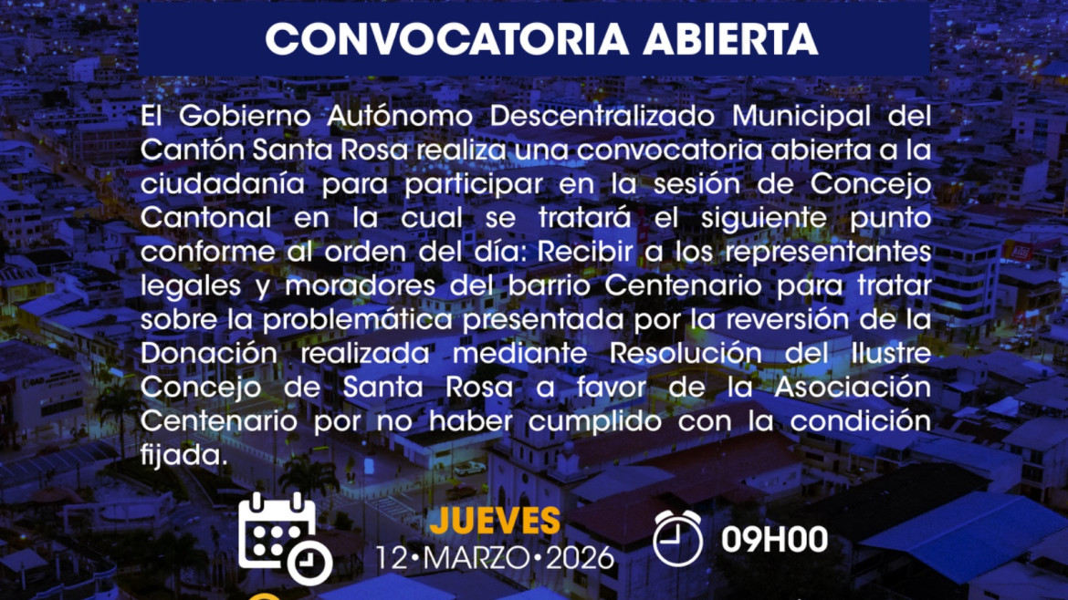 CONVOCATORIA ABIERTA