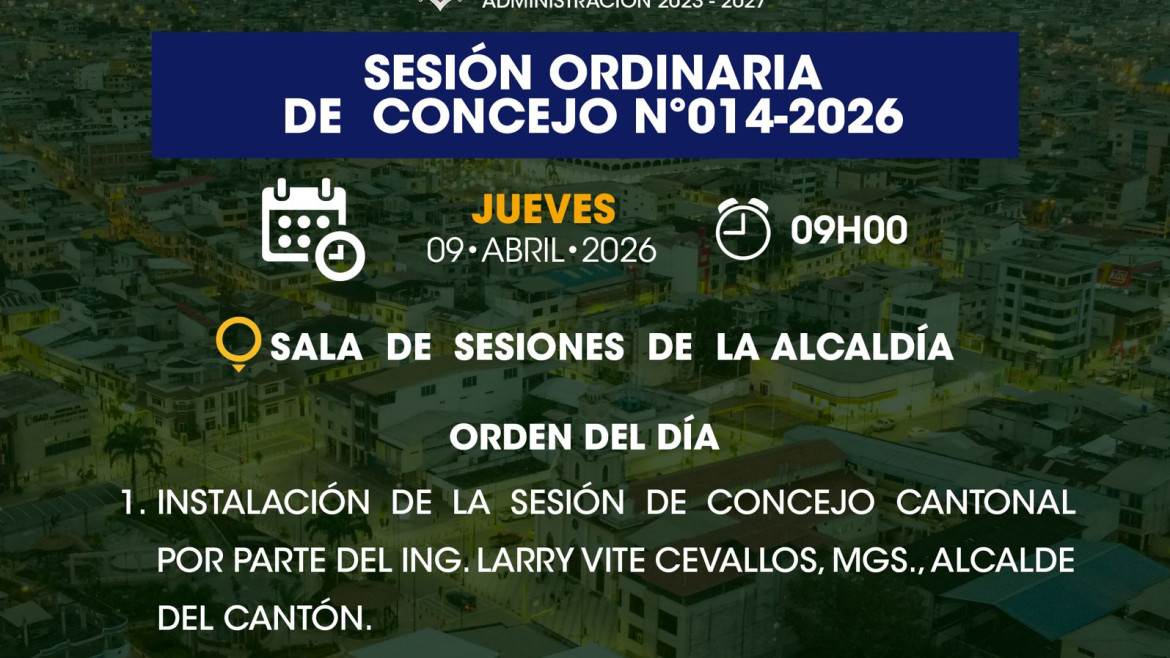 Sesión ordinaria de Concejo N°014-2026