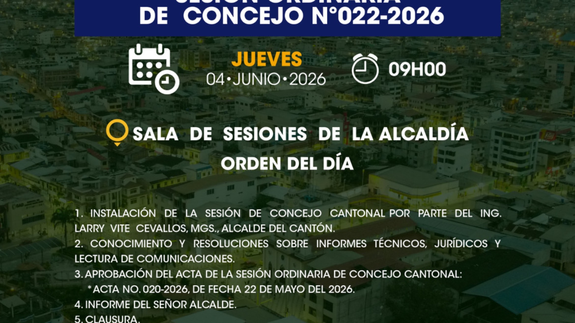 Sesión ordinaria de Concejo N°022-2026