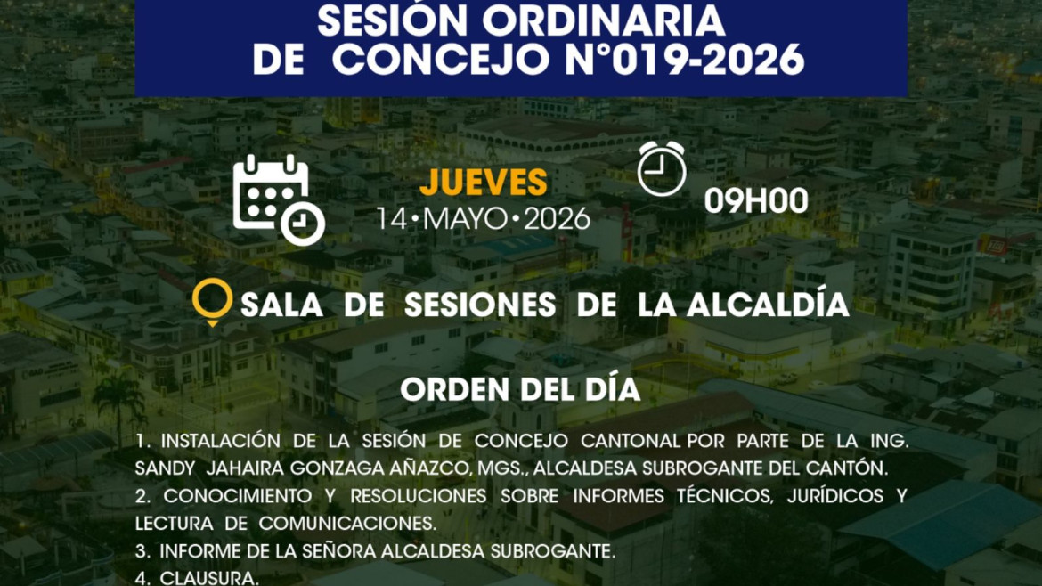 Sesión ordinaria de Concejo N°019-2026